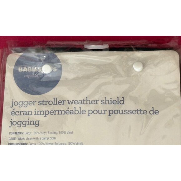 Jogger Stroller Weather Shield Cover By Babies R Us 100% Vinyl - Picture 3 of 4